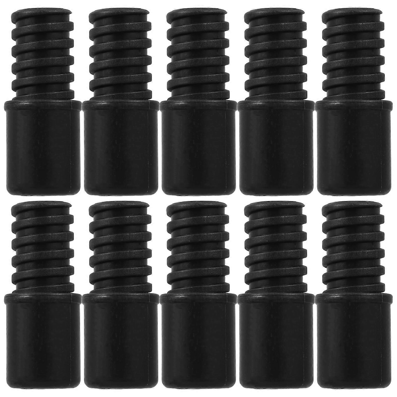 Broom Handle Replacement Tip ABS Threaded Adapter with Rivet Design for MultiTool Extension Pole