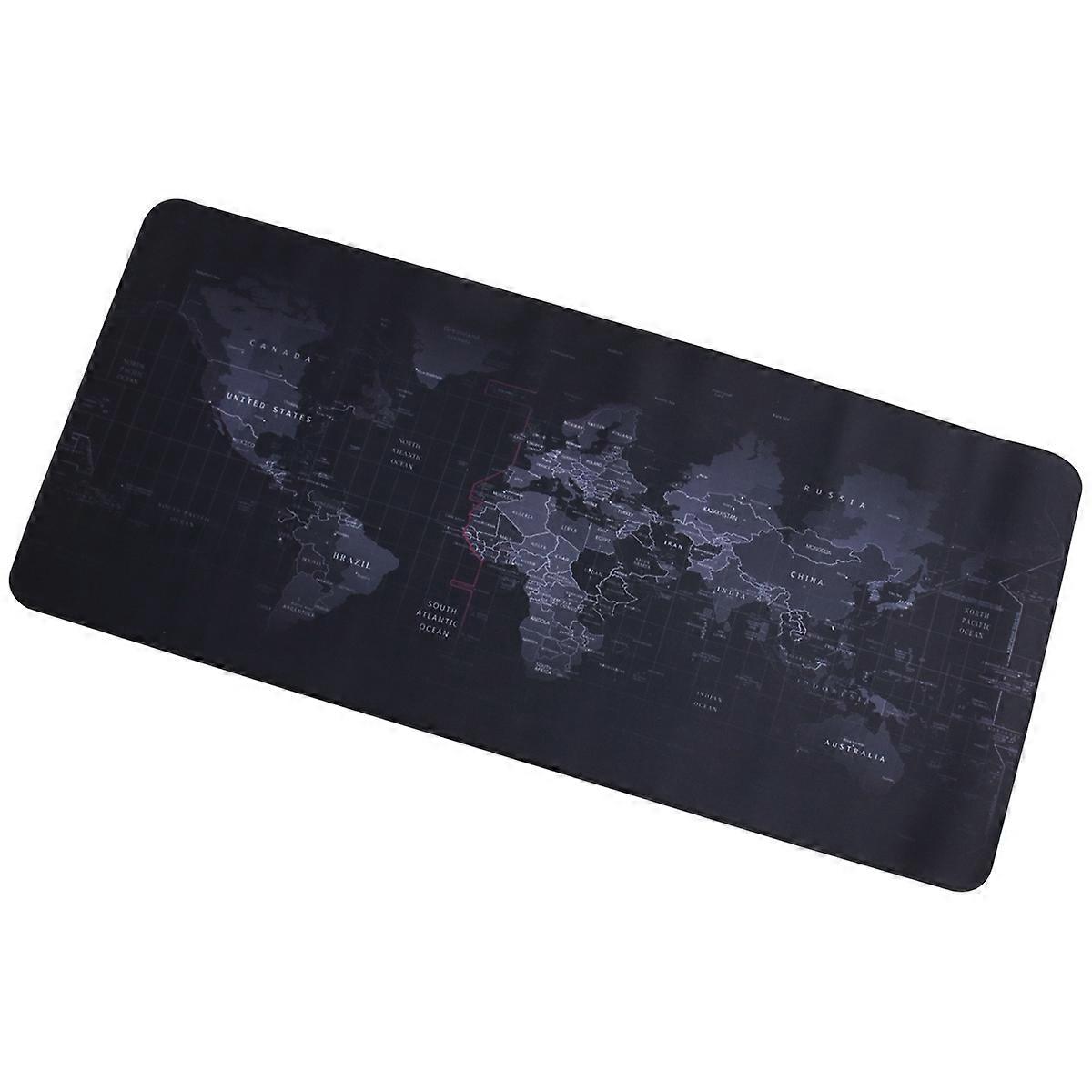 World Map Large Mouse Pad for Gaming 1Pcs Extended Black