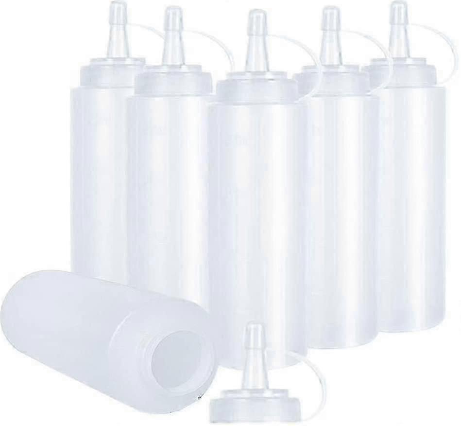 Squeeze Bottles Sauces,6 Pack 250ml/8.8oz Small Squeezy Condiments Bottle