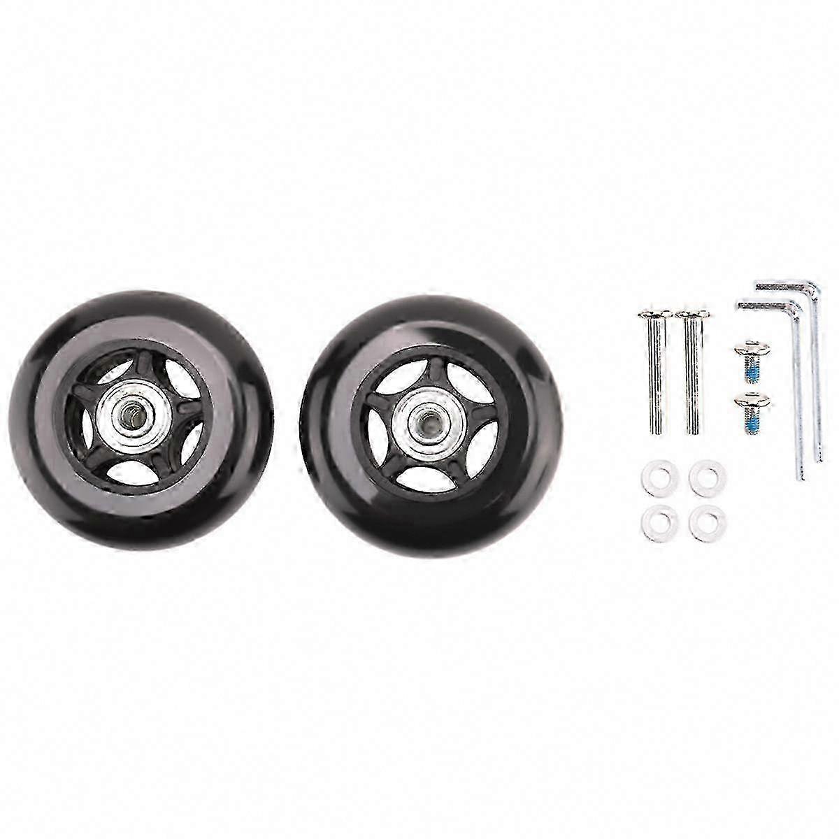 2-Pack 80mm Luggage Suitcase Replacement Wheels Set