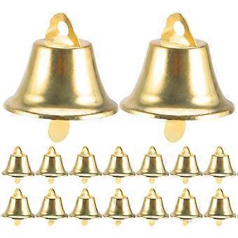 Golden Metal Bells Ringing Bells for Pet Collar 16Pcs Anti-Lost Bell Pendant