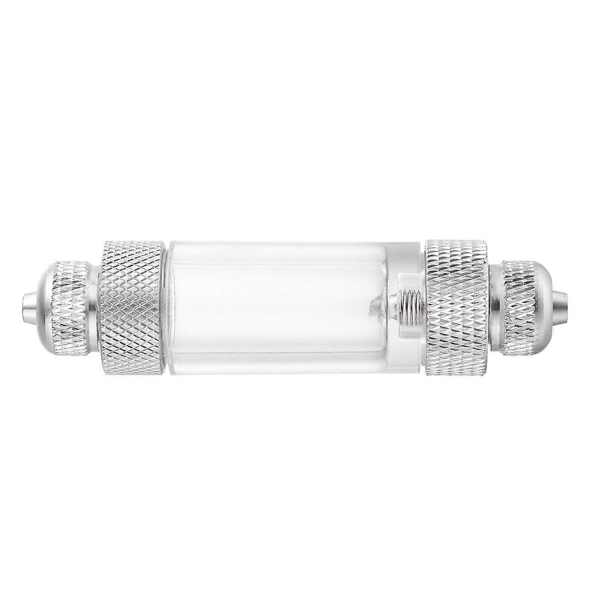 Co2 Bubble Counter Double Head Diffuser for Fish Tank Silver Aquarium Tool