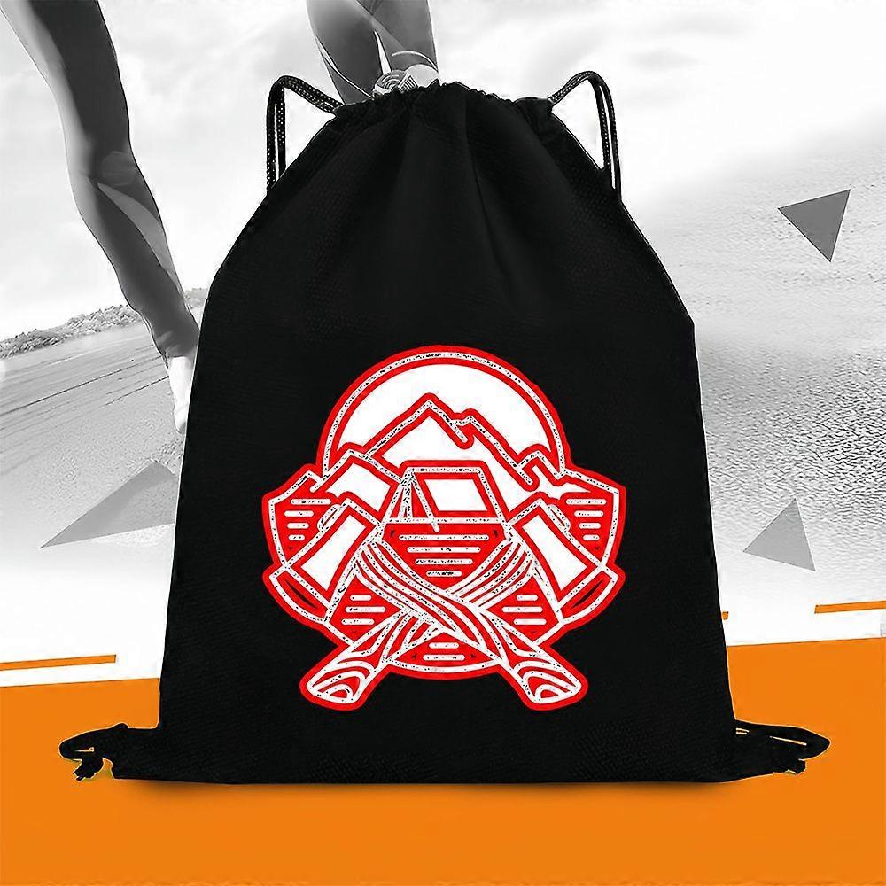 1pc Mountain Axe Outdoor Sports Drawstring Shoulder Bag Portable Easy Sports Backpack Drawstring Storage Bag Fitness Dra-Cqazw