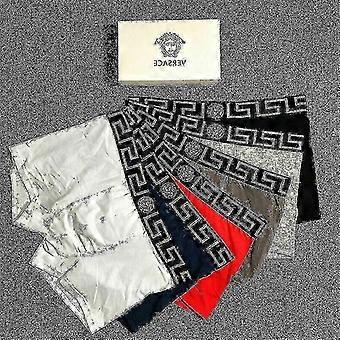 Cuecas Boxer Masculinas, Pacote com 4 Unidades, em Algodão Respirável, Ajuste Confortável e Comprimento Regular