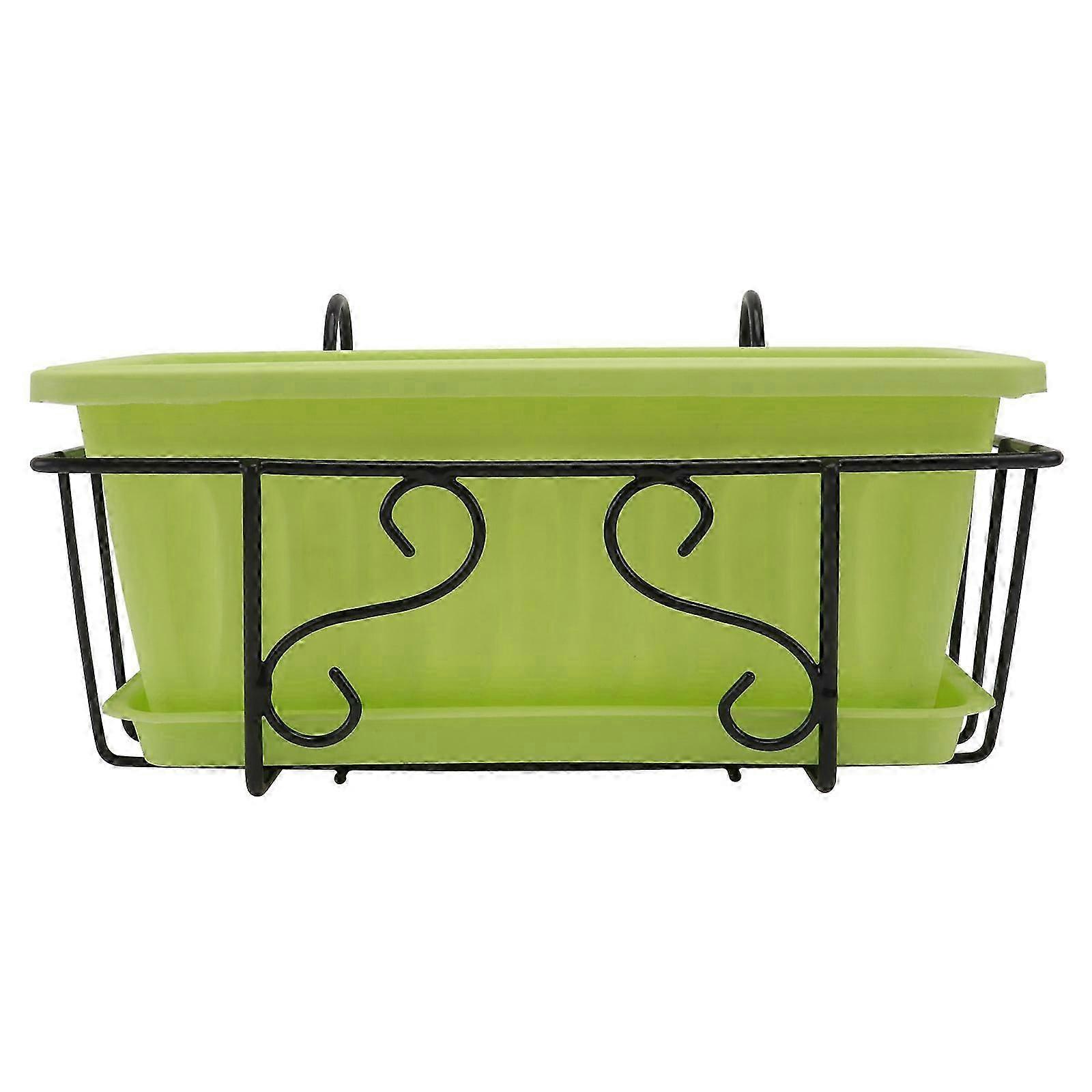 Vegetable Planting Box Rectangular Hanging Flowerpot for Balcony 1Set