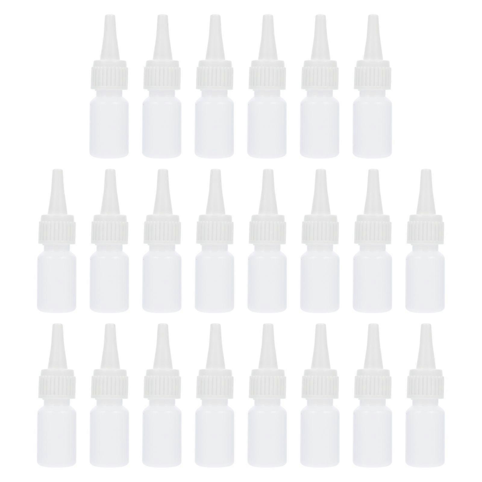 22pcs Empty Drip Bottles Quick-drying Glue Bottle Eye Drops Bottles 10ml