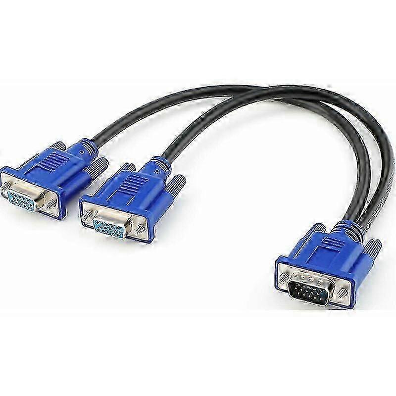Rozbočovací kabel VGA pro dva monitory, adaptér 1 samec-2 samice