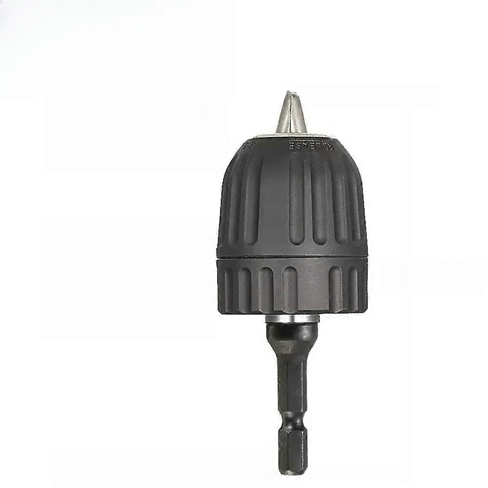 Keyless Drill Chuck Converter, 3/8 - 24 Thread, Quick Change Adapter, 1/4 Hex Shank