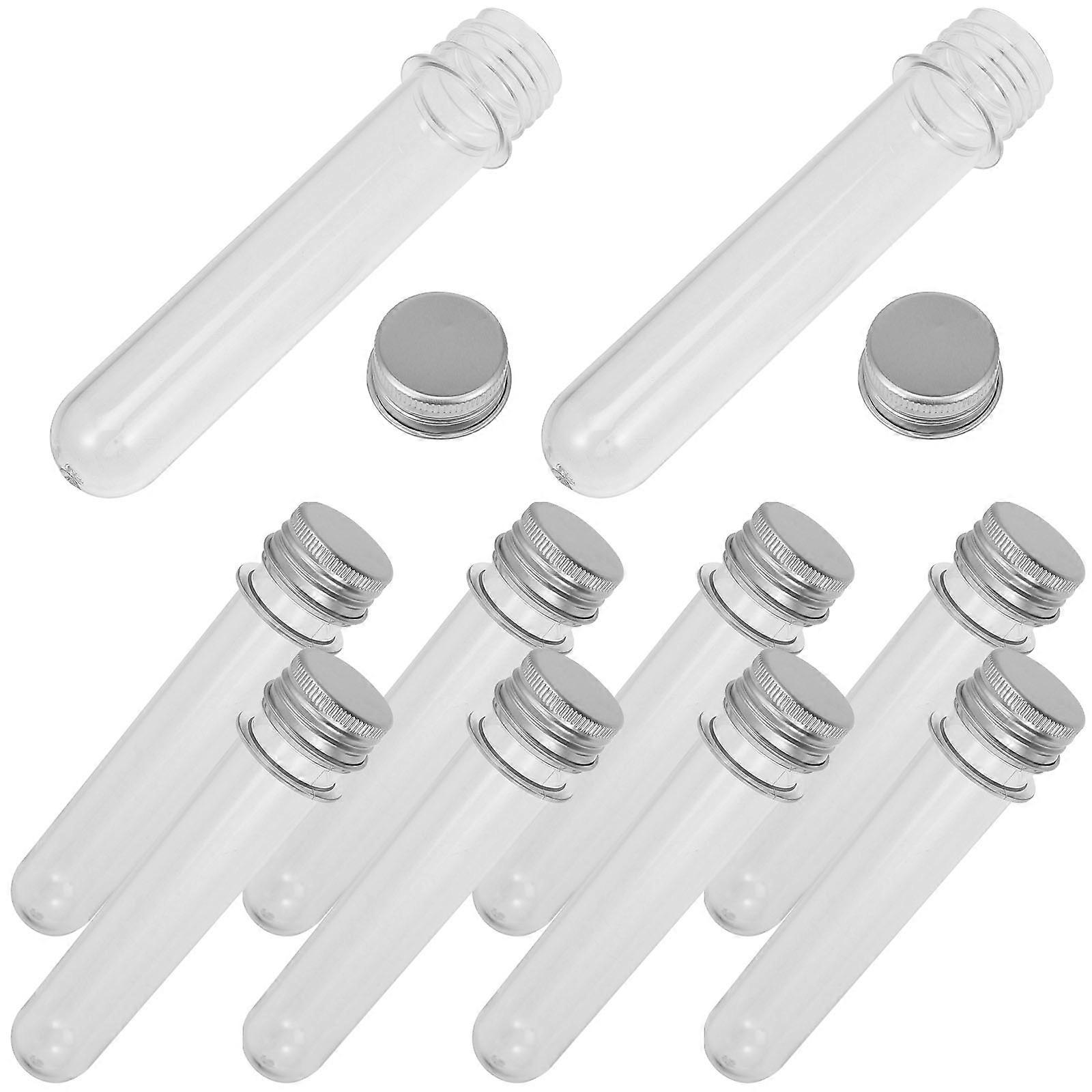 10Pcs Plastic Test Tubes Convenient Candy Bottles Portable Plastic Tubes Tea Supply