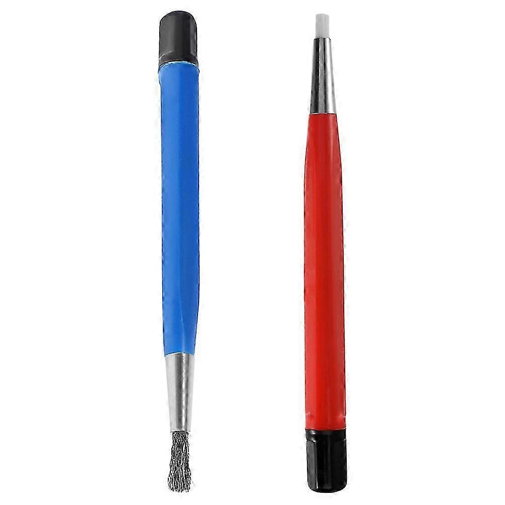 Clock Cleaning Scratch Brush compatible with Watch 2Pcs Plastic Handle Brushes