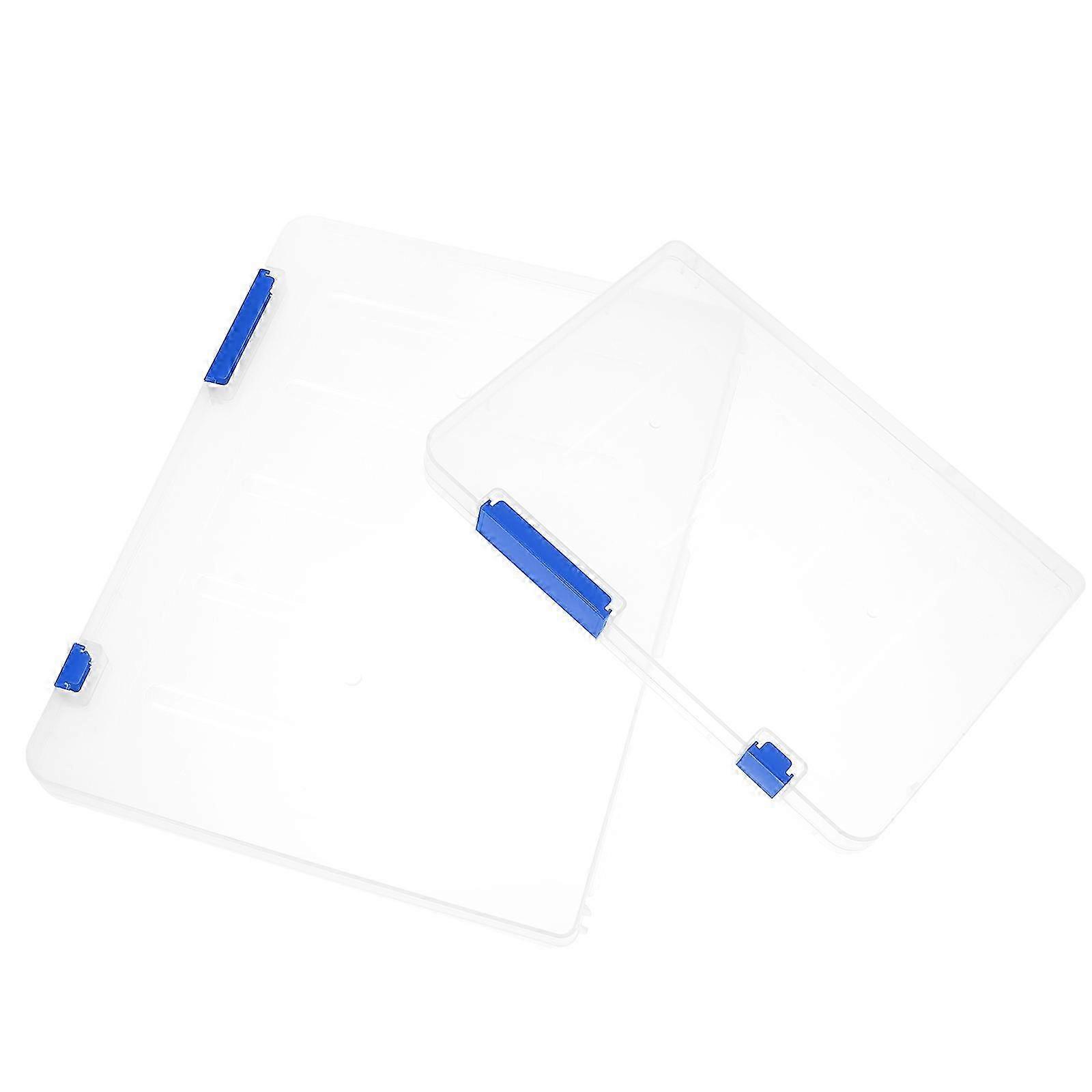 2Pcs File Storage Boxes Document Cases File Boxes File Document Organizers