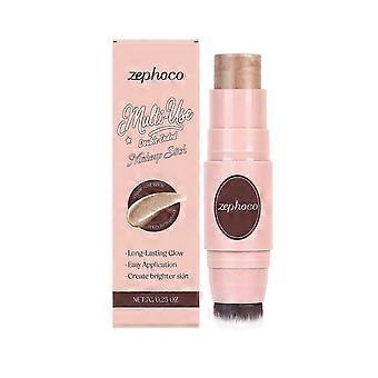 Zephoco Champagne Gold Dual-Ended Makeup Stick Blush med rosenrød, skulpturel glød Begyndervenlig multifunktionel makeup stick