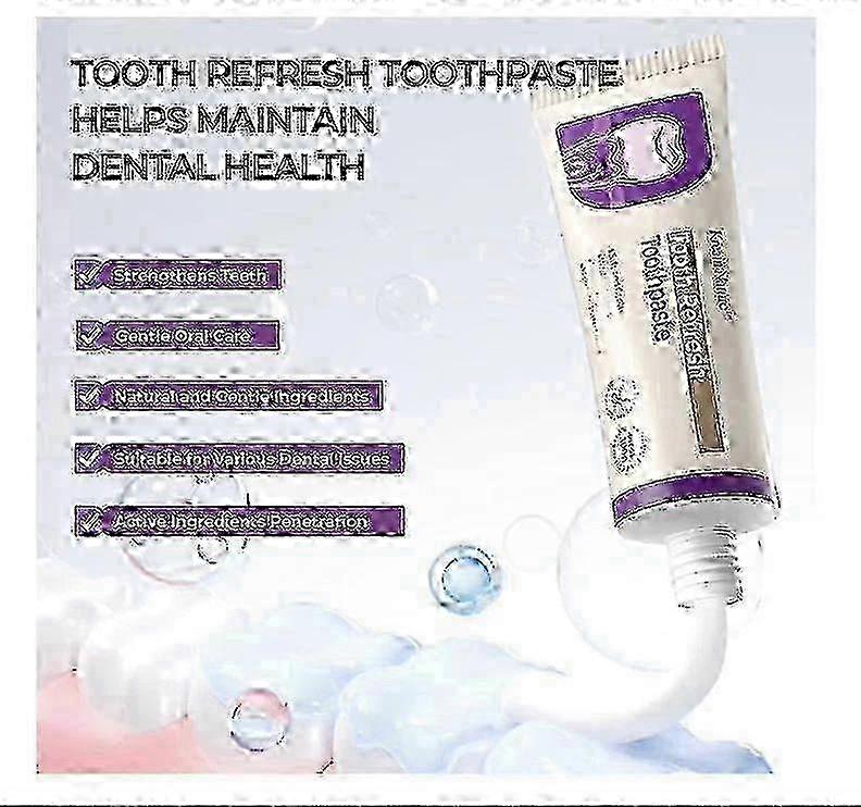 1-3X Nature Tooth Refresh Toothpaste, Hydroxyapatite Toothpaste for Sensitive Teeth