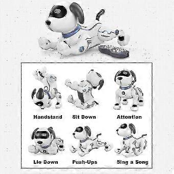 Voice-controlled Remote Control Robot Dog Toy, 10 Voice Functions 10 Animal Imitation Forms 10 Dance Songs, Rechargeable Electronic Toy for Children