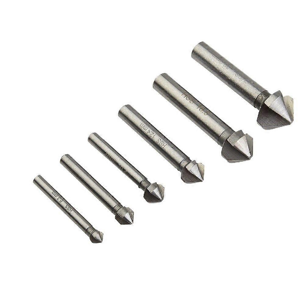 2Pcs 3 Flute Countersink Drill Bit 90Degree Chamfering Tool Chamfer Cutter