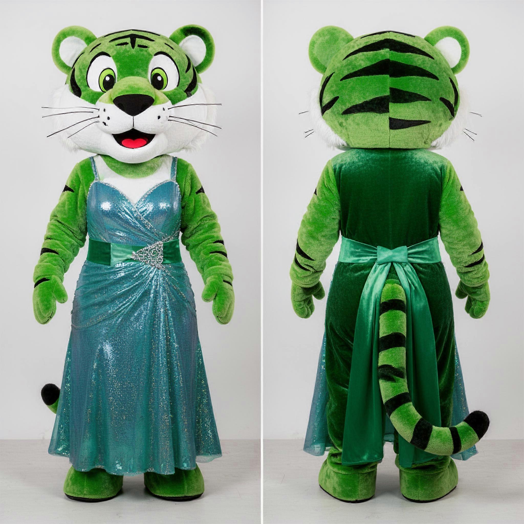 MASTICOT Emerald Green Broad Shouldered Tiger Mascot