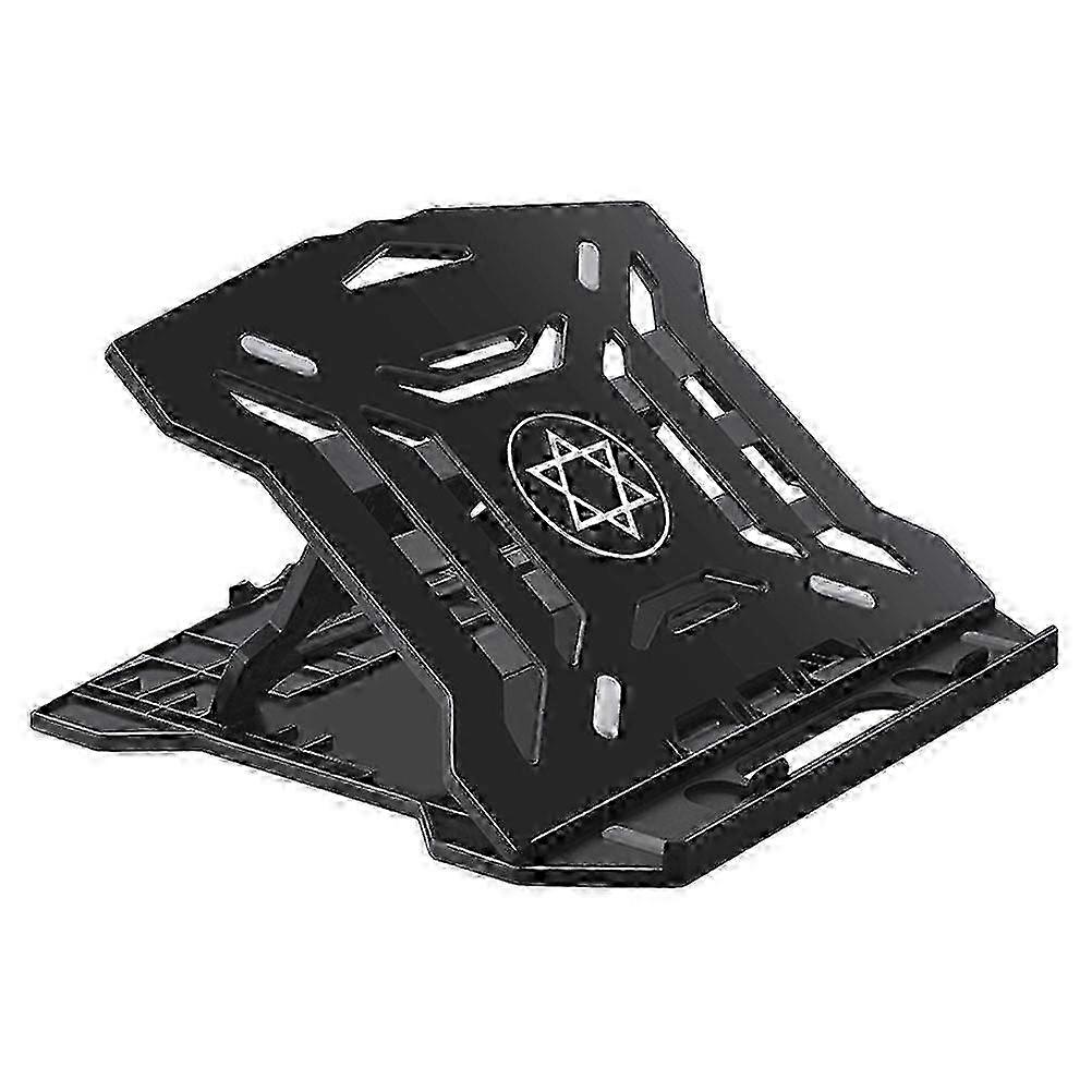 Foldable Laptop Stand Ergonomic Design compatible withBetter Posture Durable ABS Material Black Size Adjustable
