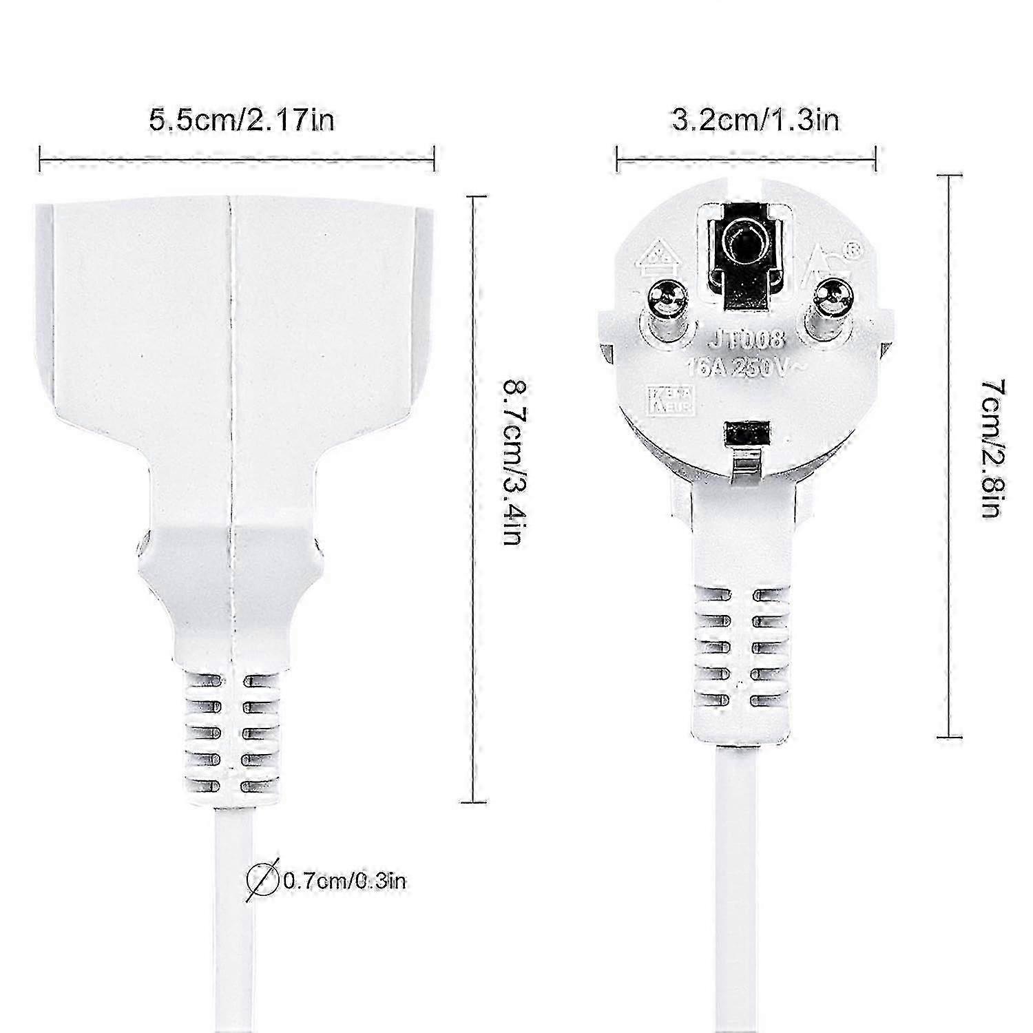 5m Flexible Waterproof Earthed Cable