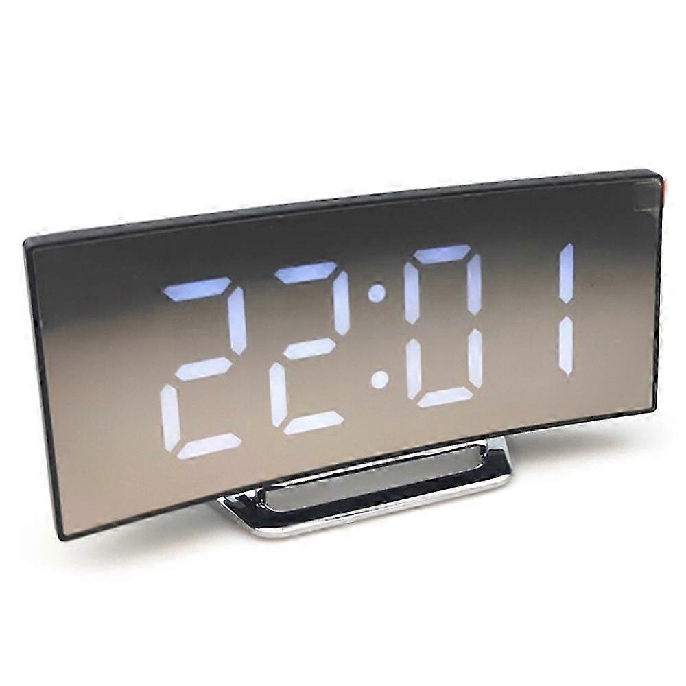 Large LED Mirror Alarm Clock With Dual USB