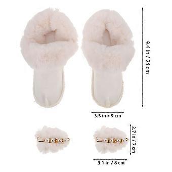Plush White Shoe Liners for 1Pair Furry Winter Insoles