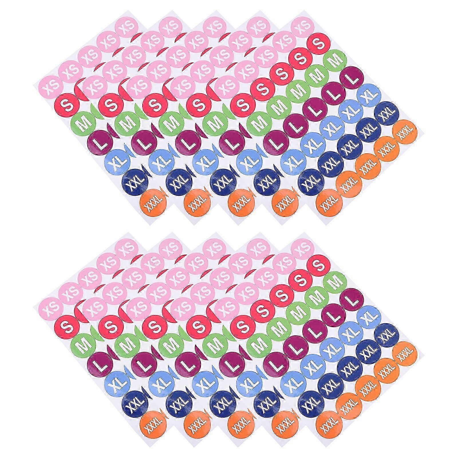 350pcs Vibrant Round Size Stickers Pack