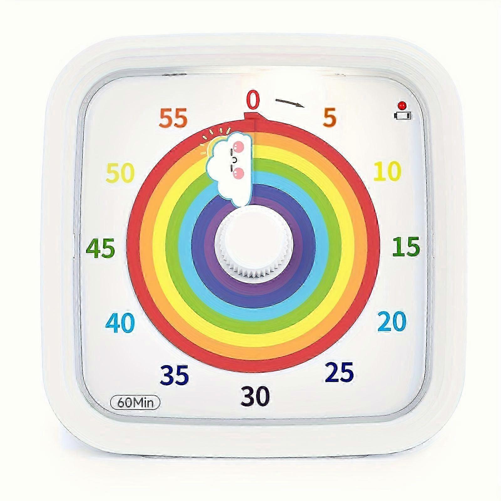 60 Minute Visual Countdown Timer Silent Protective Case Mute Alarm