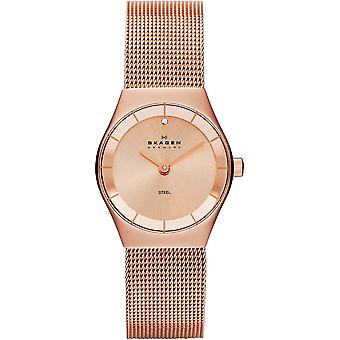 Skagen Grenen Quartz Analog Women Watch with SKW2046 Gold Plated Stainless Steel Bracelet