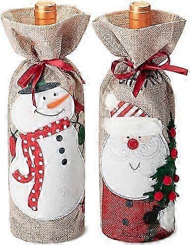 Two-Piece Festive Wine Bottle Covers