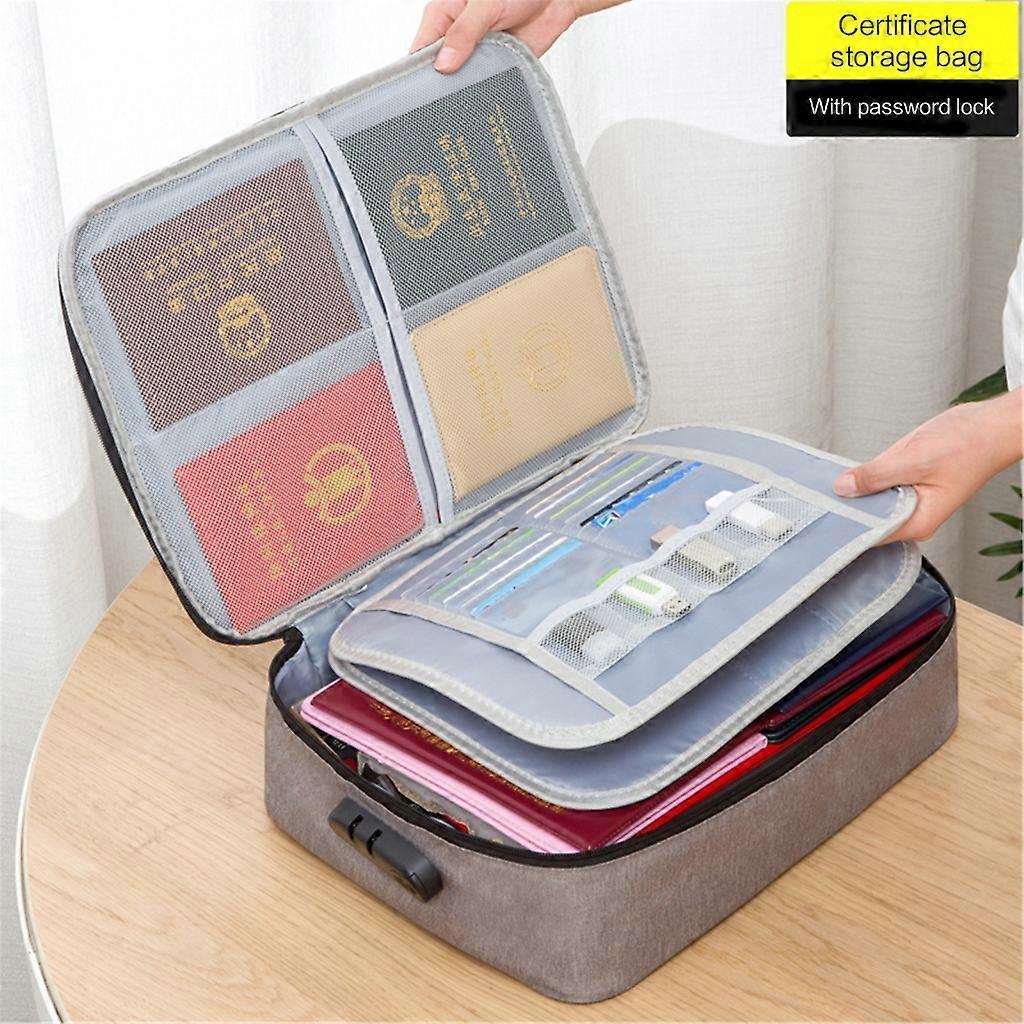 Multi-layer Portable Filing Storage For Important File Passport Certificates