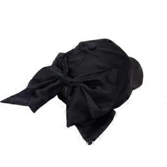 Women Baseball Cap with Elegant Oversize Bowknot, Adjustable Sunproof Hat for Girls, Black