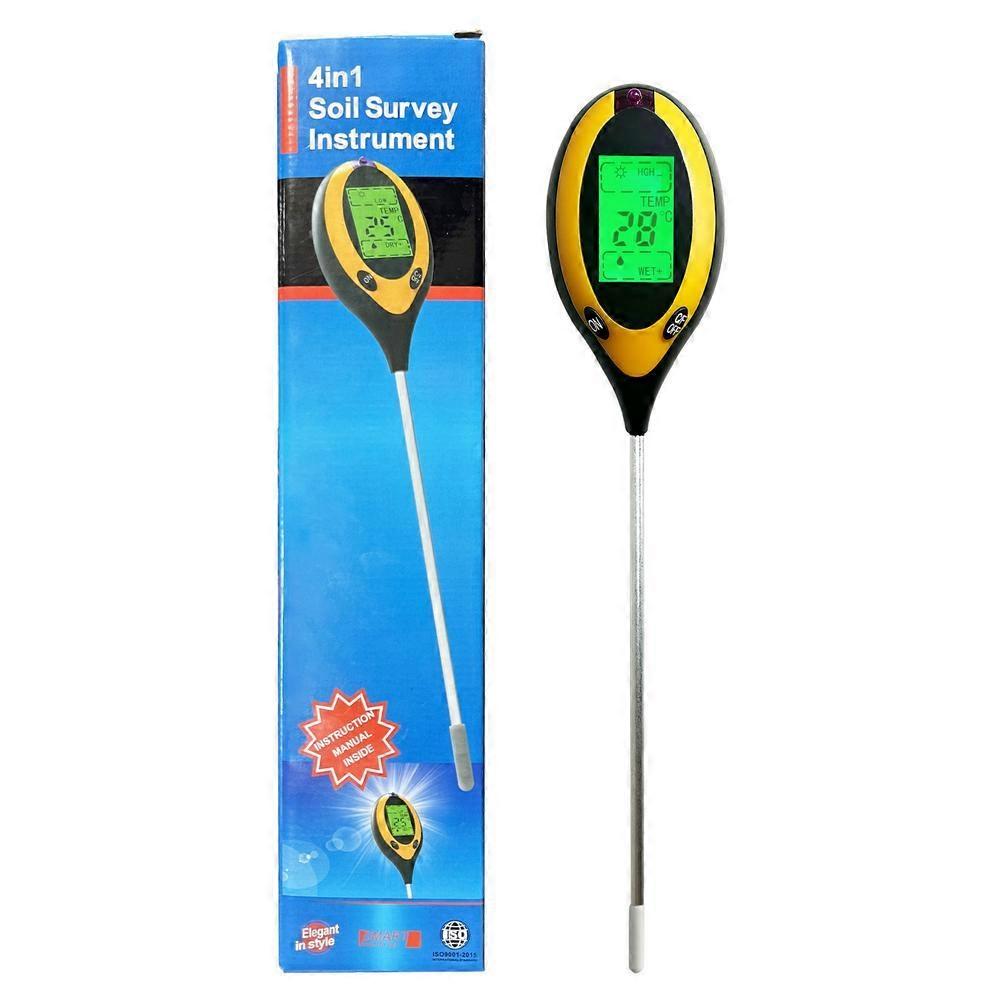 Four Function Soil Tester with Moisture PH Temperature and Sunlight Readings