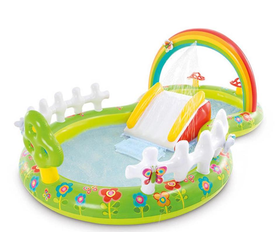 Trädgård Regnbåge Uppblåsbar Pool Play Center Pool