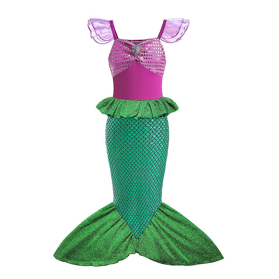 Costume Enchantimals Felicity Fox Per Bambine, Taglia M (5-7 Anni) - Vestito E Fascia Con Orecchie