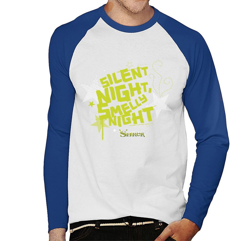 Shrek Christmas Silent Night Smelly Night Men's Baseball Long Sleeved T-Shirt