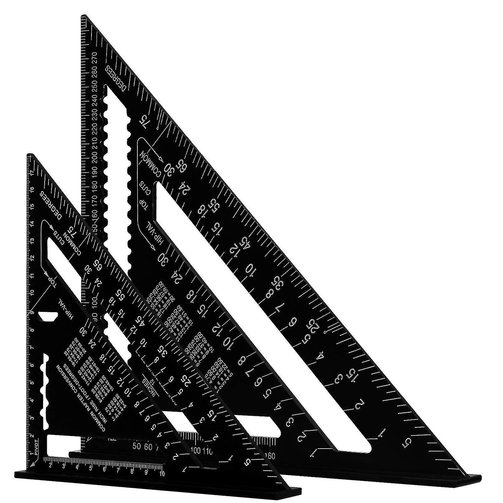 2 Pack Triangle Ruler,7 Inch And 12 Inch Triangle Ruler, Square ...