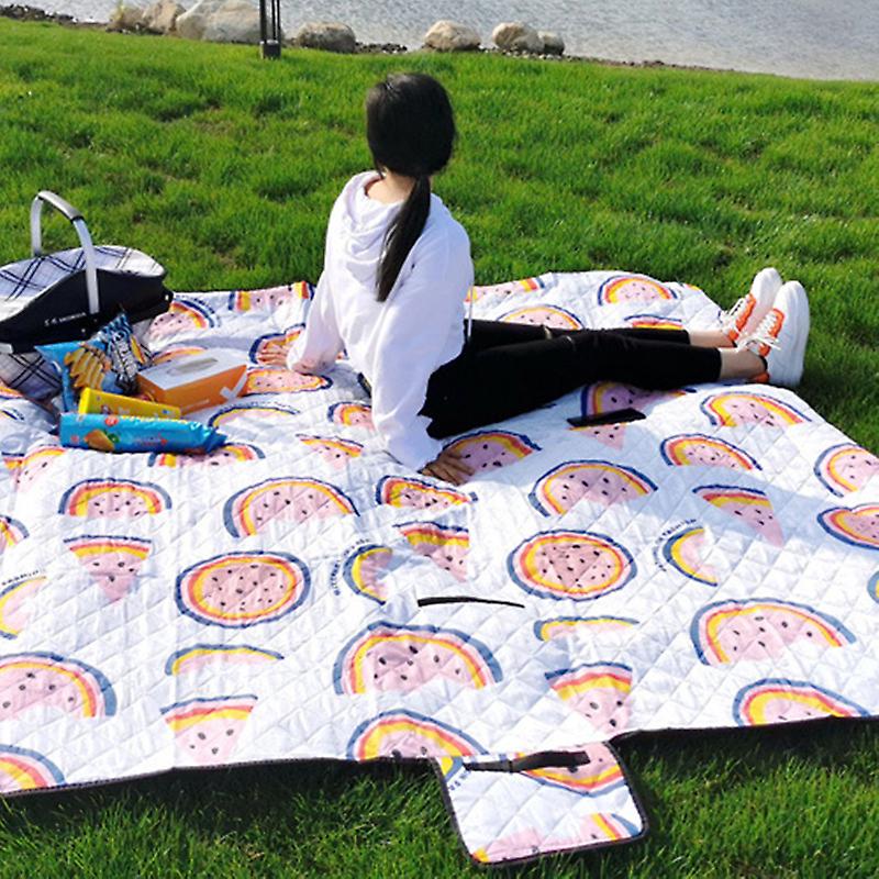 Large Picnic Blanket Waterproof Foldable Beach Camping Carpet 3 Layers Portable Outdoor Mat Tote for