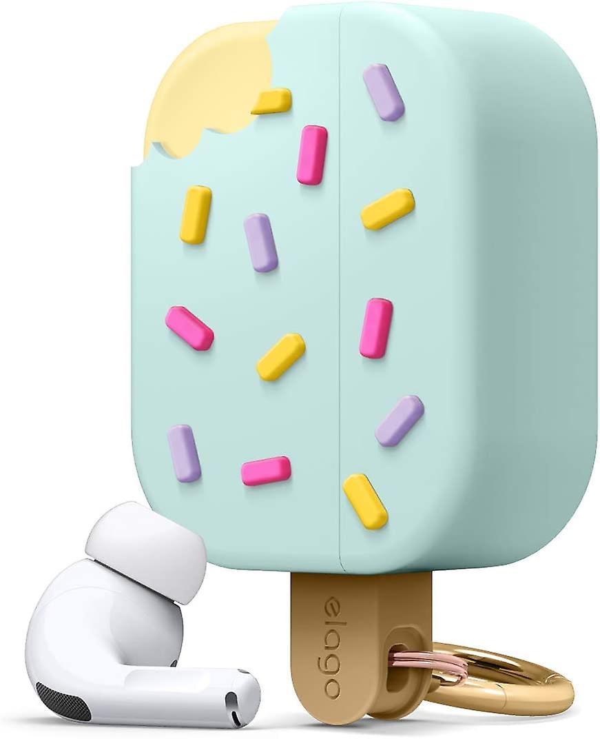 Ice Cream AirPods Pro Case with Keychain Designed for Apple AirPods Pro Case (Mint)