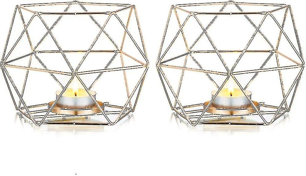 Metall geometrisk telys lysestake