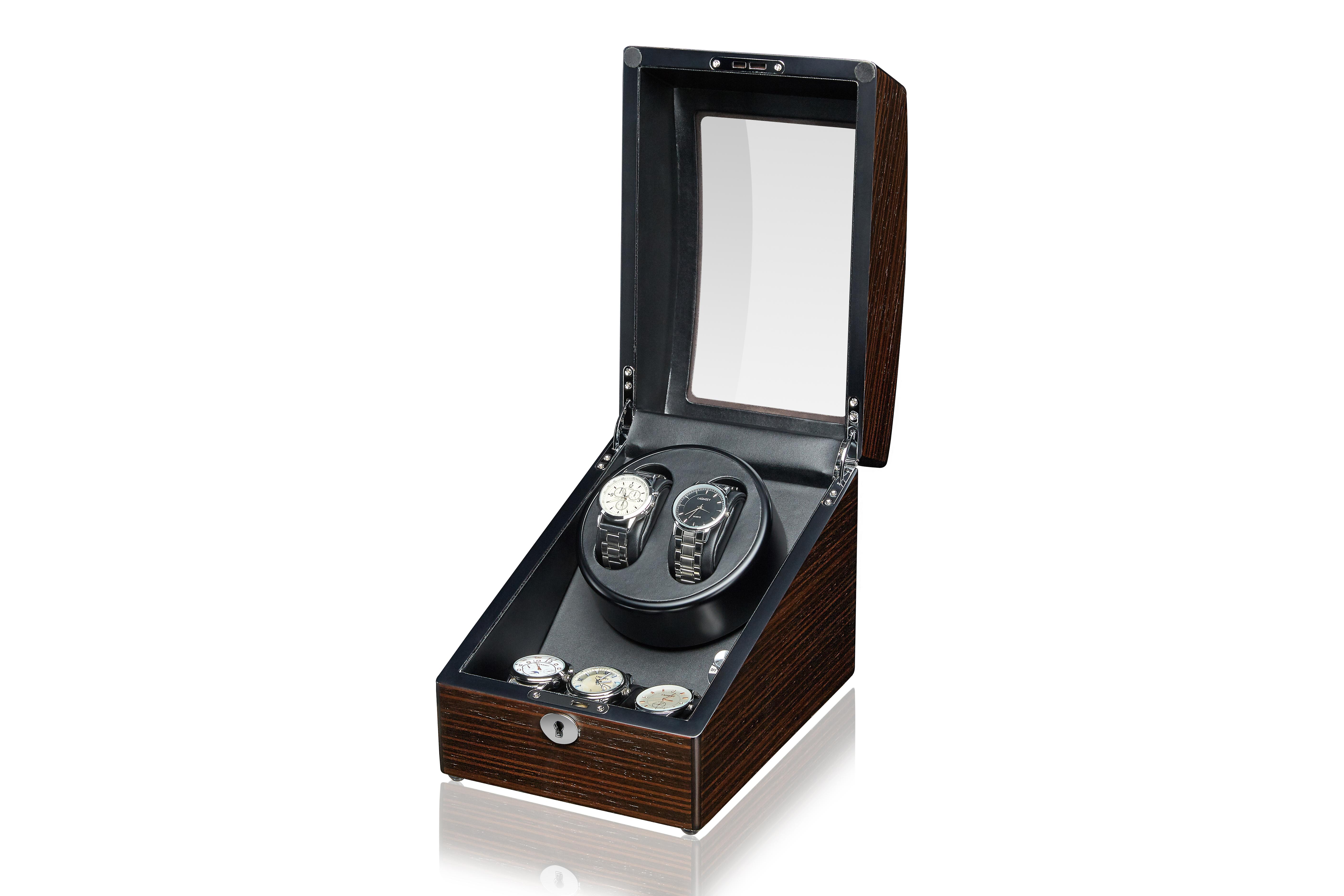 Automatic Watch Winder With Quiet Motor 3 Watch Storage Box
