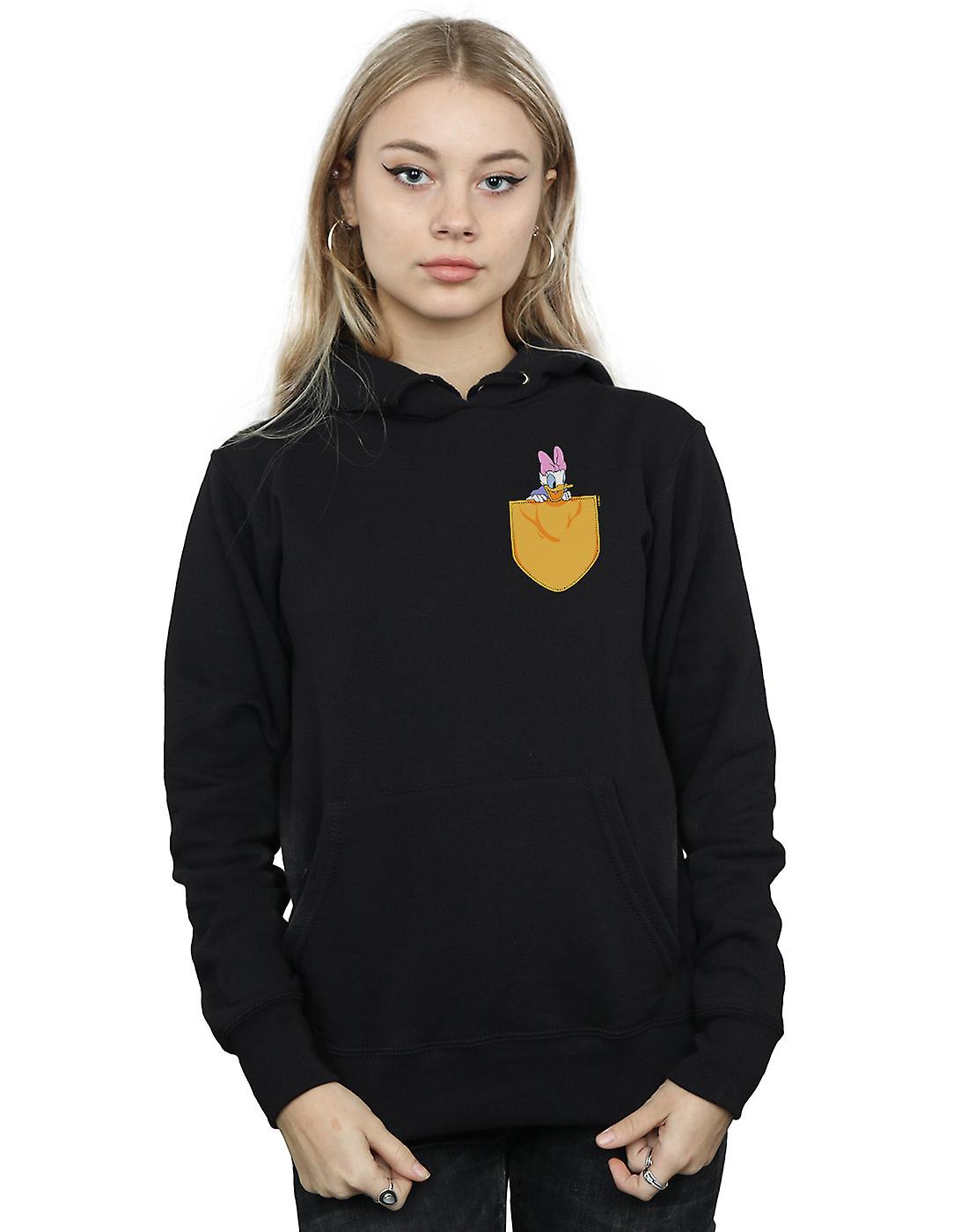 Disney Damen Daisy Duck Faux Pocket Hoodie Fruugo DE