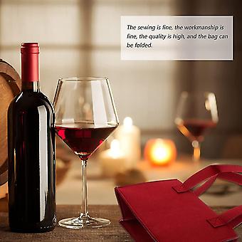 Borsa Portabottiglie Eurhomewit 2Pcs | In Feltro Con 6 Scomparti - Per Vino Da 1,5L (Nero) - Foto 10