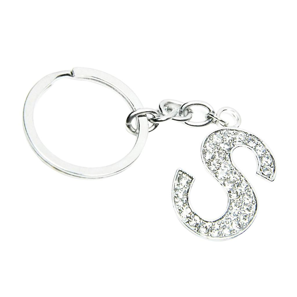 Alphabet Keyring Initials Keyring Shiny Key Chain Letters S