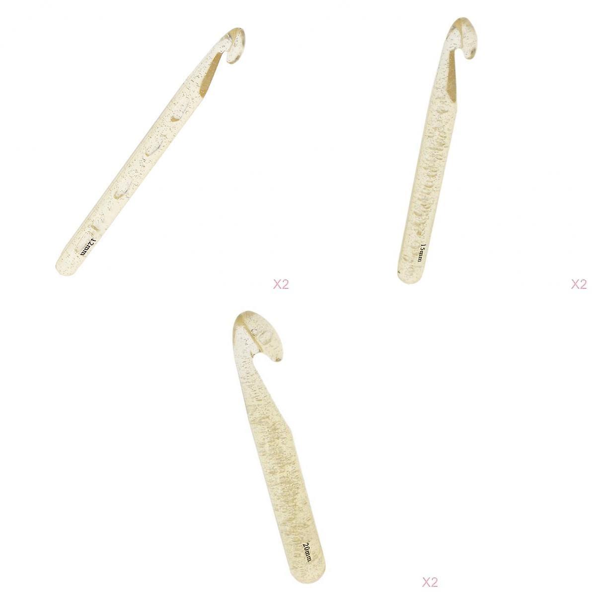 3Pcs Large Plastic Crochet Hooks Knitting Needles Sewing Tools 12 15 20mm