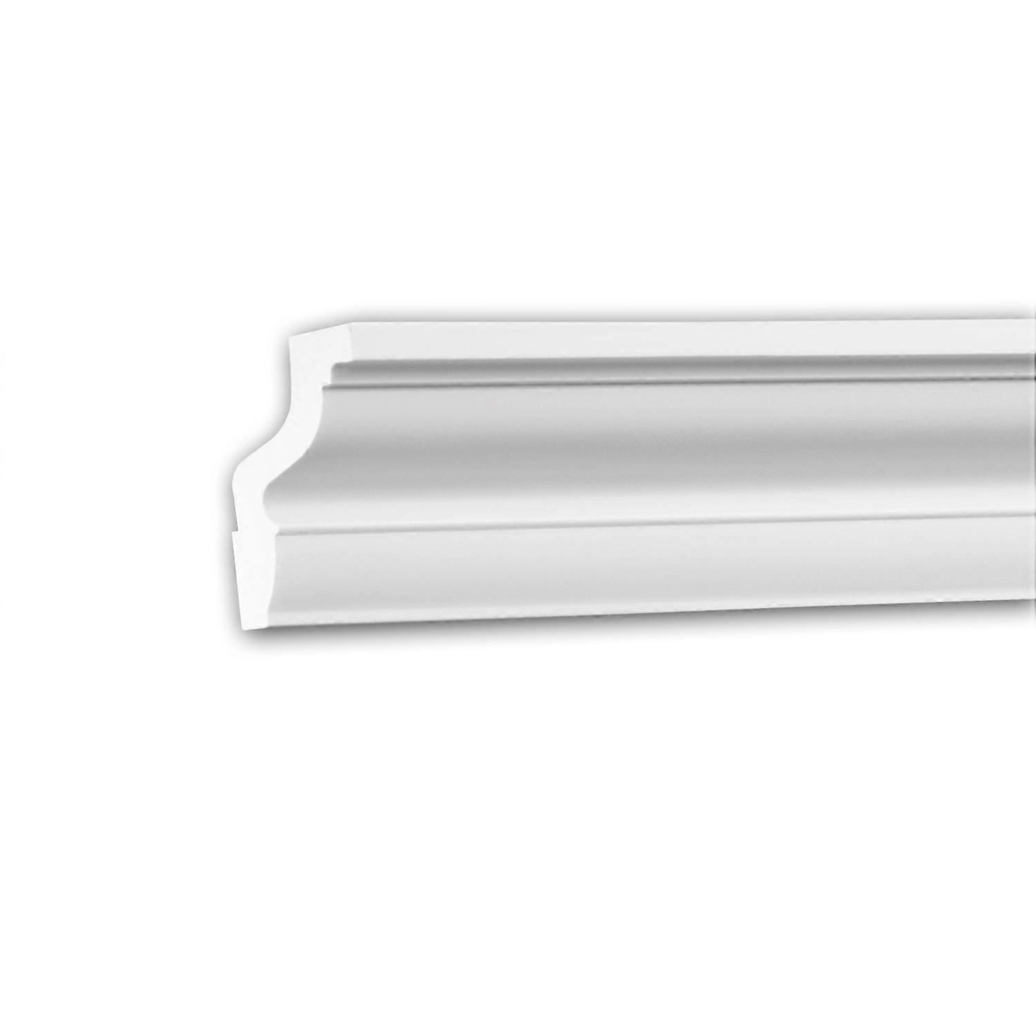 e-Delux GmbH 1 x Corniche 150171 Profhome blanc Mousse de polyuréthane rigide prétraité léger, solide, indéformable