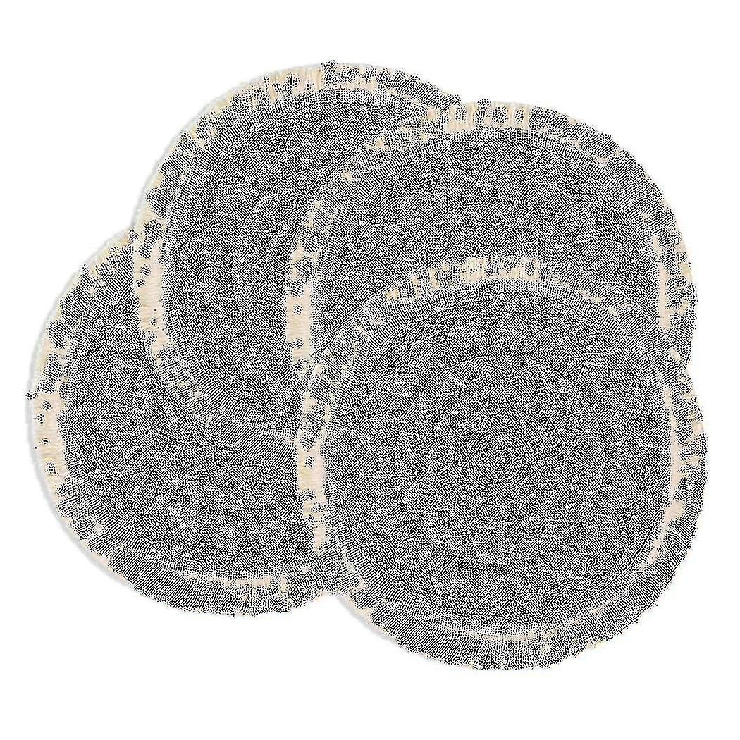 4pcs Round Placemats,for Table Dinner Home Decor(black)