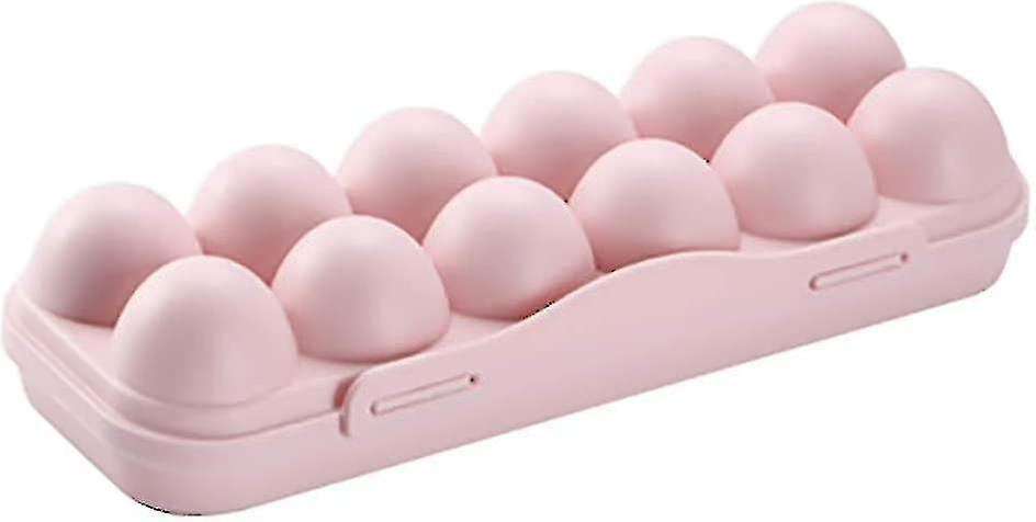12 Lattice Egg Storage Box, Plastic Egg Holder, Egg Boxes With Lids For Fridge