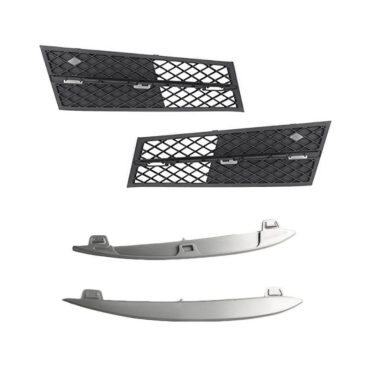 Front Lower Bumper Grille Cover Chrome Trim for F10 F11 F18 2010-2013 51117200699 51117200700 51117
