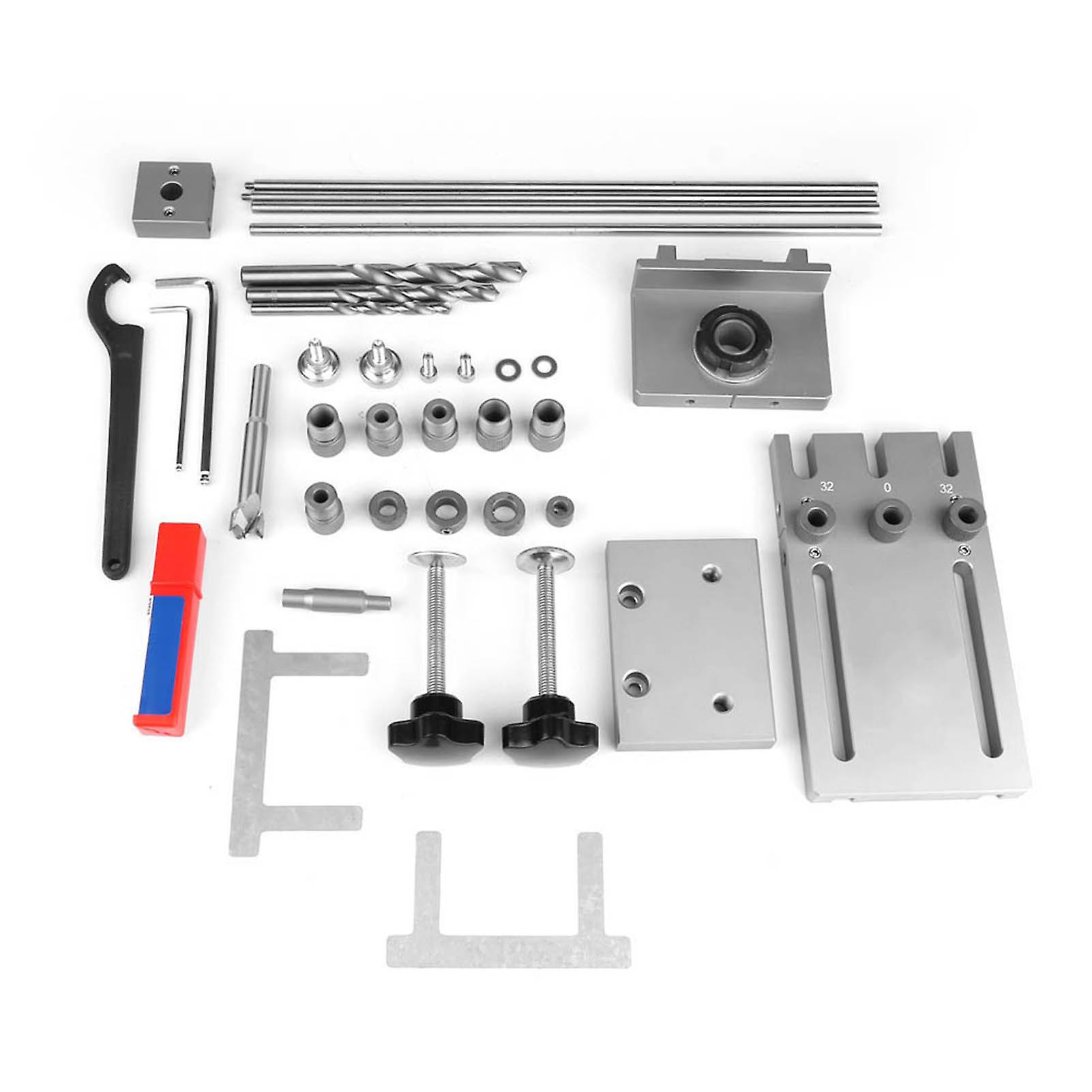 3 in 1 Dowelling Jig Drill Guide Kit Self Centering Hole Puncher Set with 600mm Extension Rod 5PS2Z