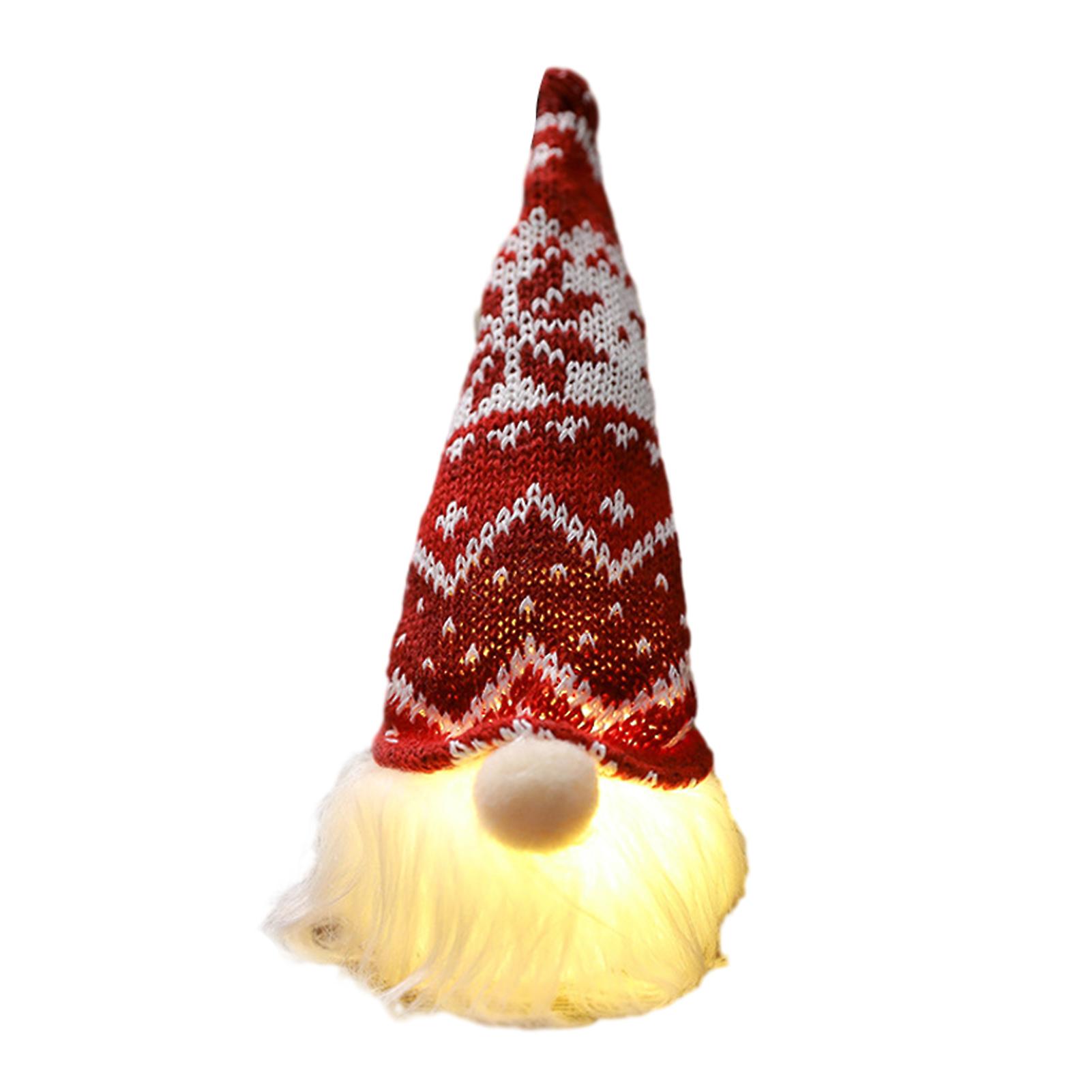 Christmas Faceless Gnomes Doll with Light Lightweight Stylish Xmas Small Decor for Living Room Home