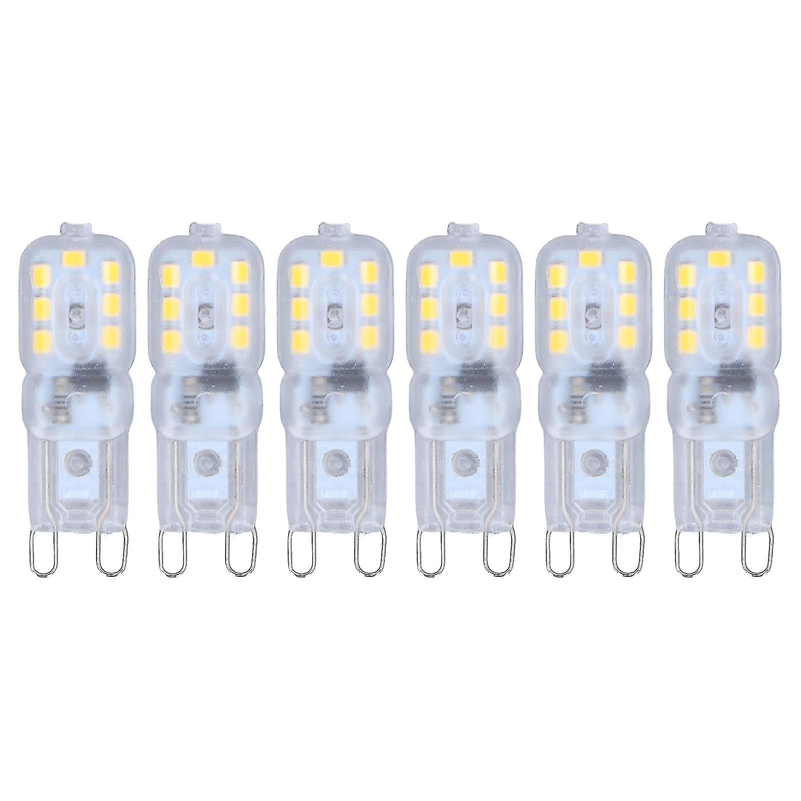 G9 Dimmable Eye Protection Energy Saving 14 LED 3W Bulb for Chandelier Table Lamp 6pcs Natural Light 110V